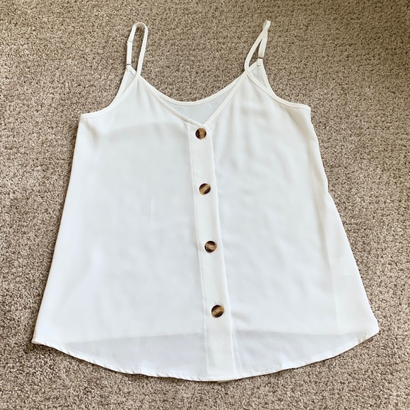 BUTTON DOWN STRAPPY CAMI TANK TOP NWOT - Picture 3 of 13